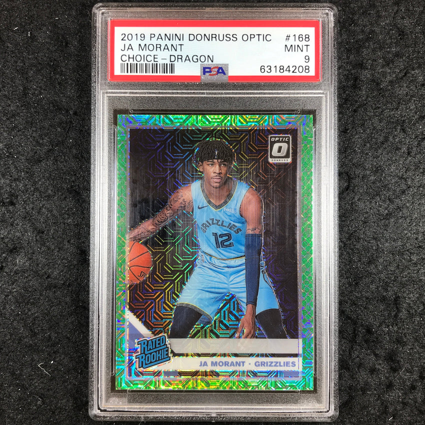 2019 Panini Donruss Optic JA MORANT Rated Rookie Choice Dragon #168 PSA 9 (208)