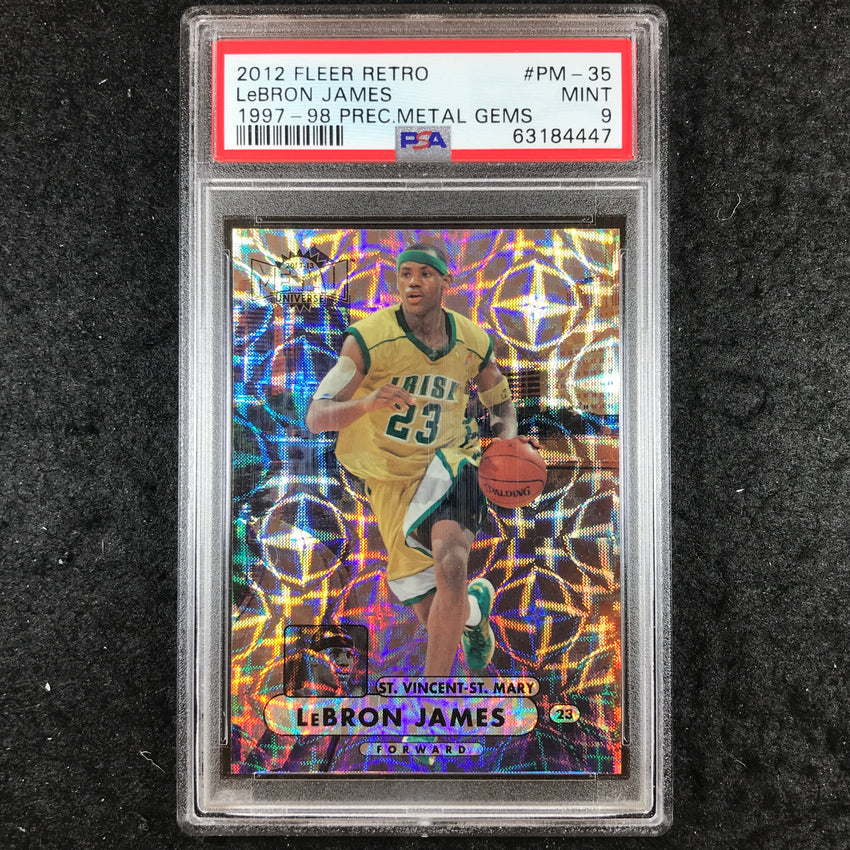 2012 Fleer Retro LEBRON JAMES 97-98 Precious Metal Gems 58/100 PSA 9 (447)