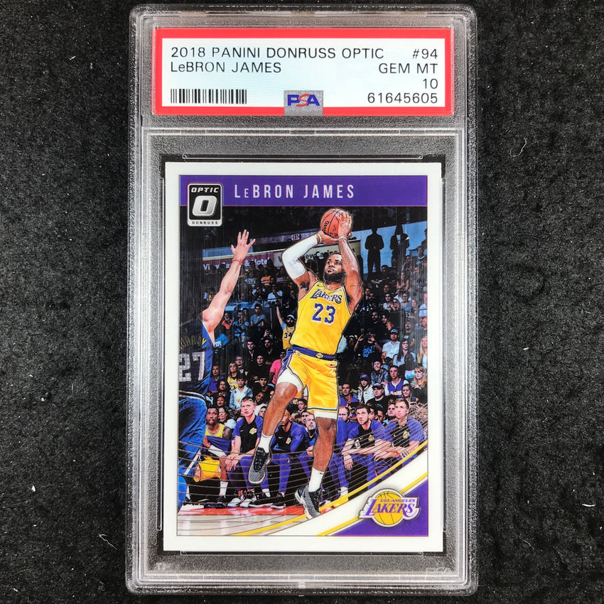 2018 Optic LEBRON JAMES Base #94 PSA 10 (605)