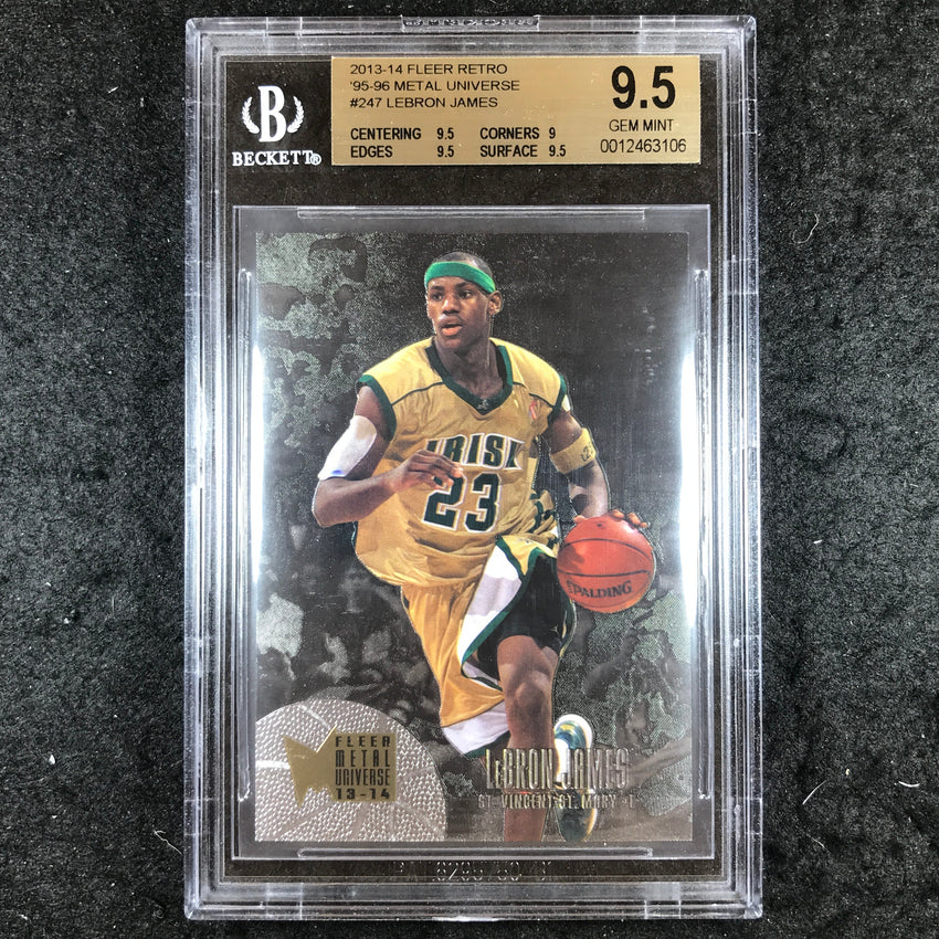 2013 Fleer Retro '95-96 Metal Universe LEBRON JAMES #247 BGS 9.5 (106)