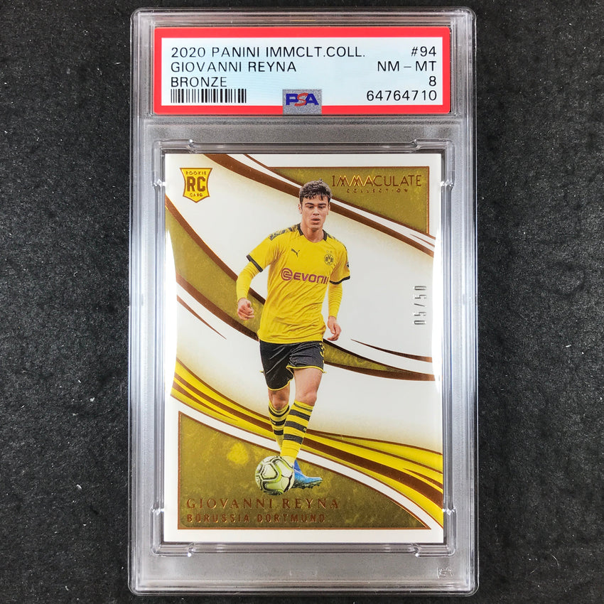 2020 Panini Immaculate GIOVANNI REYNA Rookie Bronze 5/50 #94 PSA 8 (710)