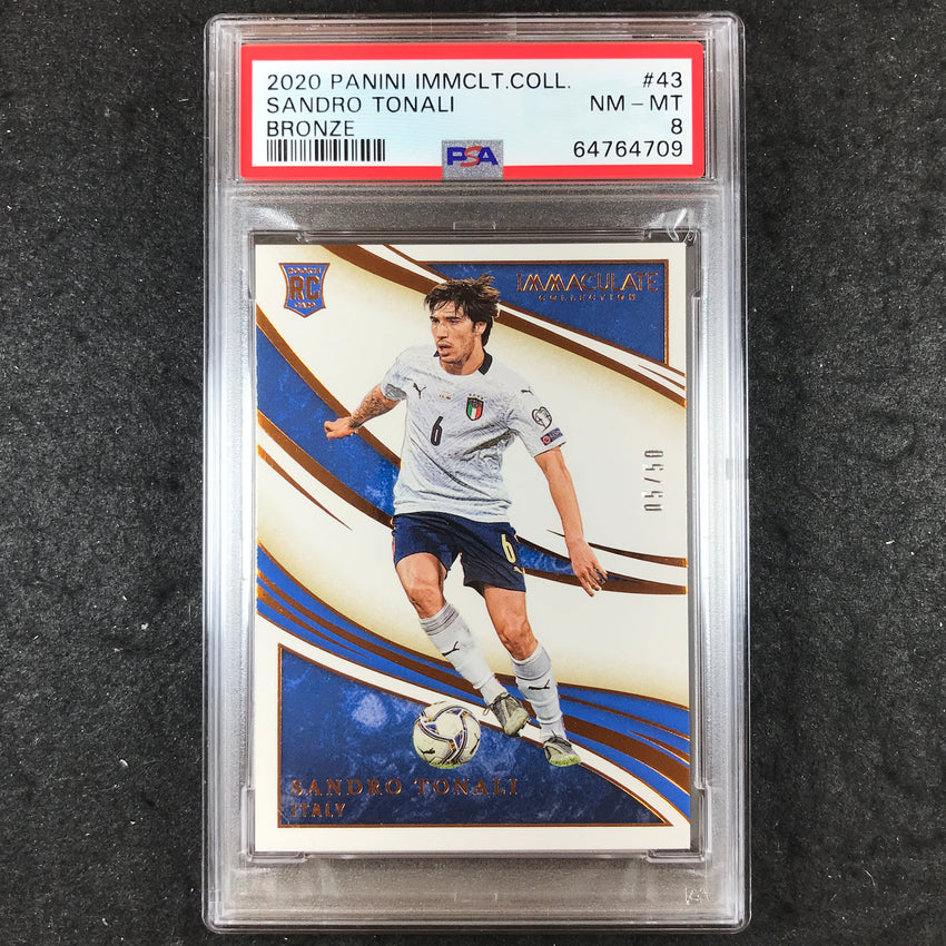 2020 Panini Immaculate SANDRO TONALI Rookie Bronze 5/50 #43 PSA 8 (709)