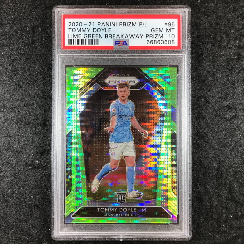 2020 Prizm Premier League TOMMY DOYLE Rookie Green Breakaway 2/5 PSA 10 (608)