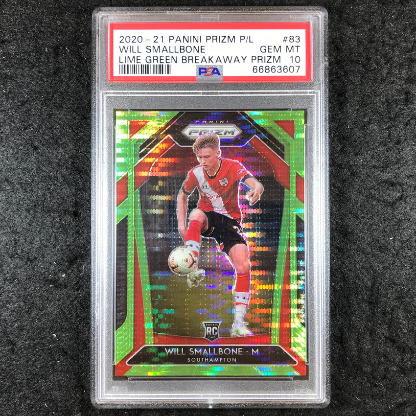 2020 Prizm Premier League WILL SMALLBONE Rookie Green Breakaway 5/5 PSA 10 (607)