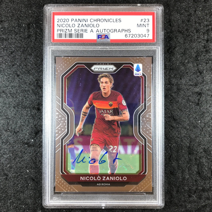 2020 Chronicles Prizm NICOLO ZANIOLO Serie A Prizm Auto 81/500 #23 PSA 9 (047)