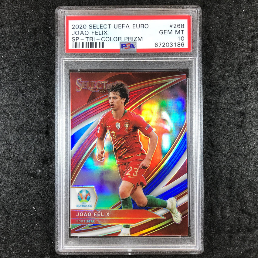 2020 Panini Select UEFA Euro JOAO FELIX SP Tri-Color Prizm #268 PSA 10 (186)
