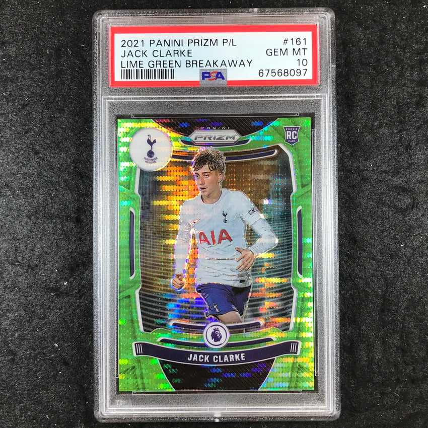 2021 Prizm Premier League JACK CLARKE Rookie Green Breakaway 3/5 PSA 10 (097)
