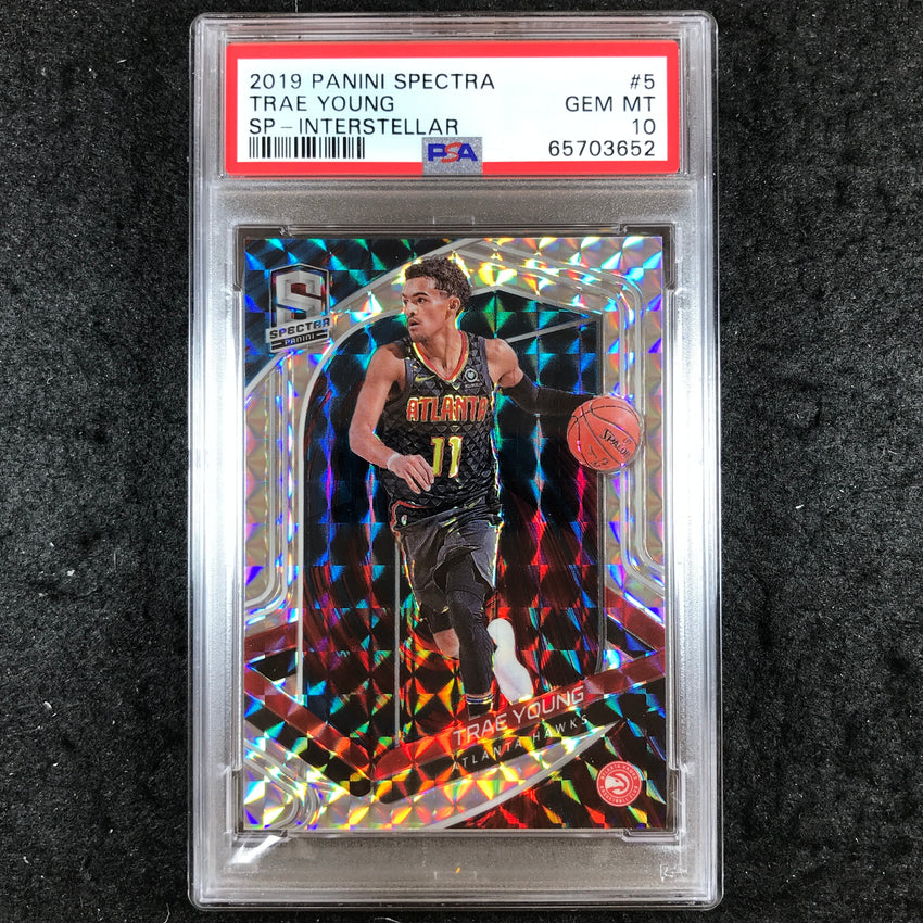 2019 Panini Spectra TRAE YOUNG SP Interstellar 9/49 #5 PSA 10 (652)