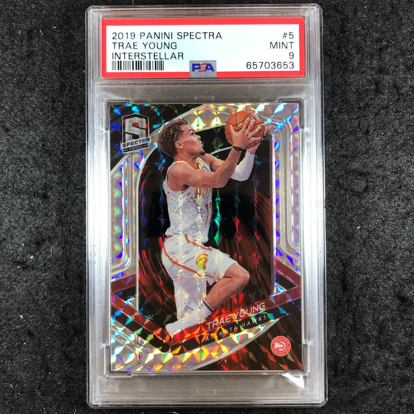2019 Panini Spectra TRAE YOUNG Interstellar 46/49 #5 PSA 9 (653)