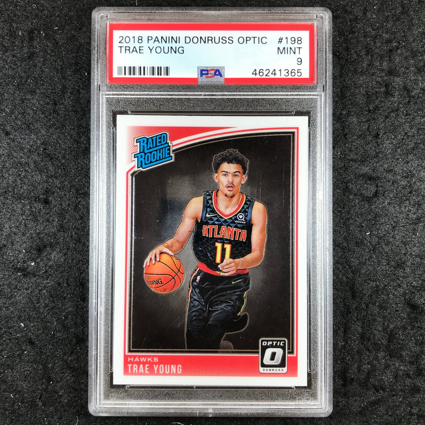 2018 Optic TRAE YOUNG Rated Rookie Base #198 PSA 9 (365)