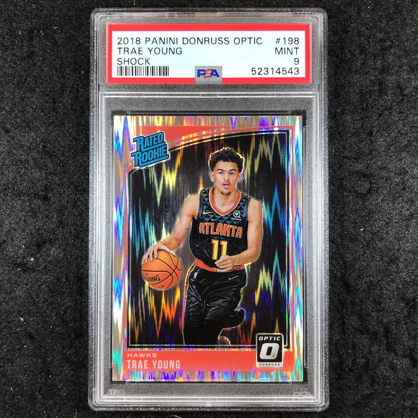 2018 Optic TRAE YOUNG Rated Rookie Shock #198 PSA 9 (543)