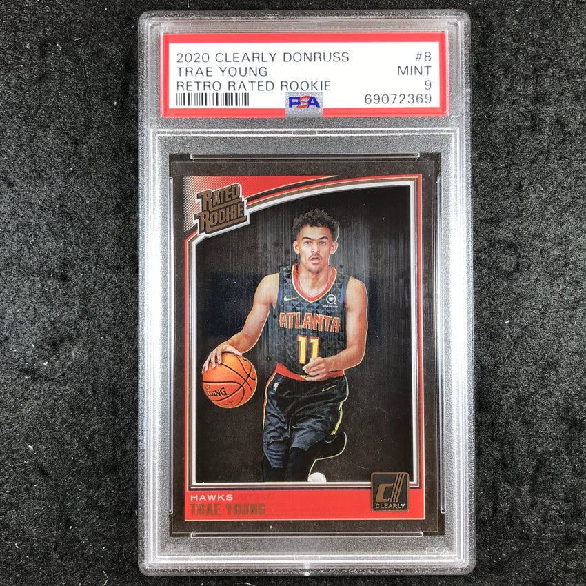 2020 Panini Clearly Donruss TRAE YOUNG Retro Rated Rookie #8 PSA 9 (369)