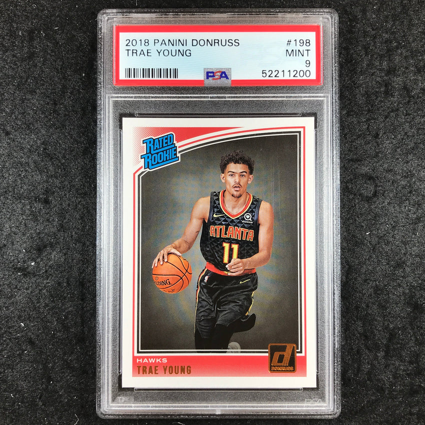 2018 Donruss TRAE YOUNG Rated Rookie Base #198 PSA 9 (200)