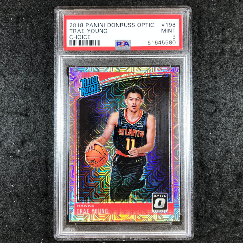 2018 Panini Donruss Optic TRAE YOUNG Rated Rookie Choice #198 PSA 9 (580)