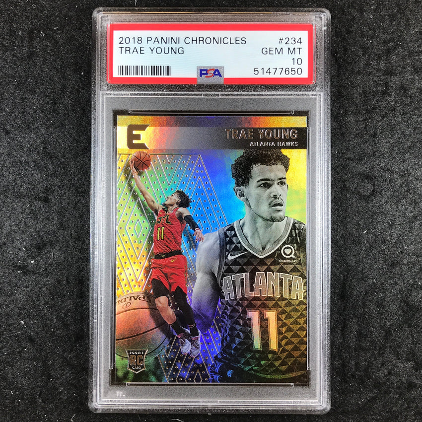 2018 Panini Chronicles TRAE YOUNG Rookie Essentials #234 PSA 10 (650)