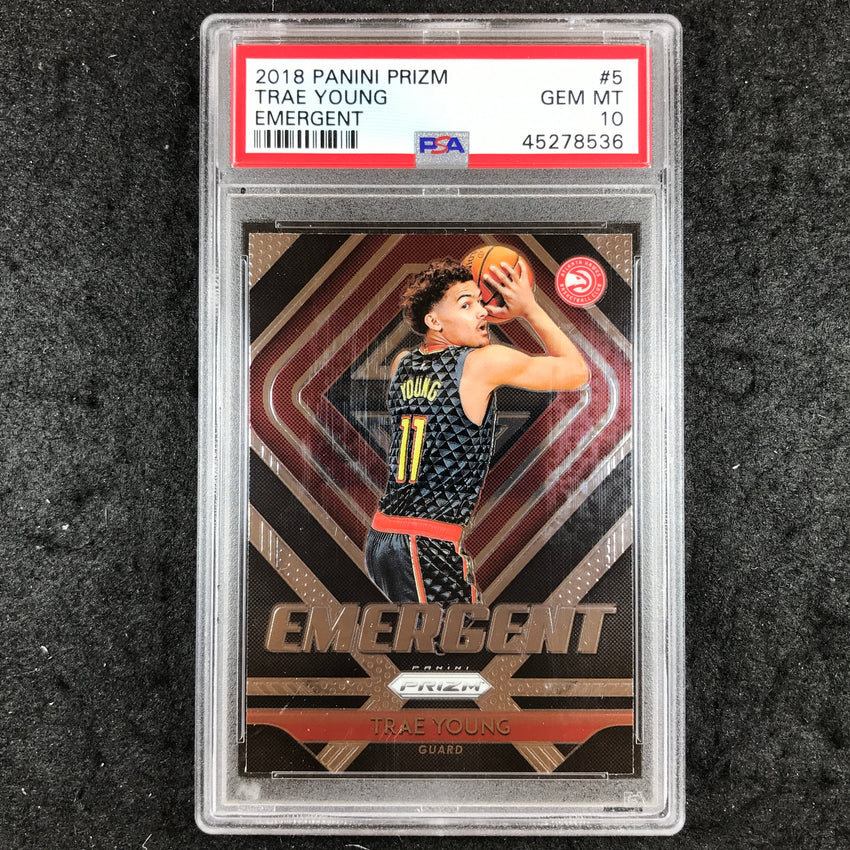 2018 Panini Prizm TRAE YOUNG Rookie Emergent #5 PSA 10 (536)