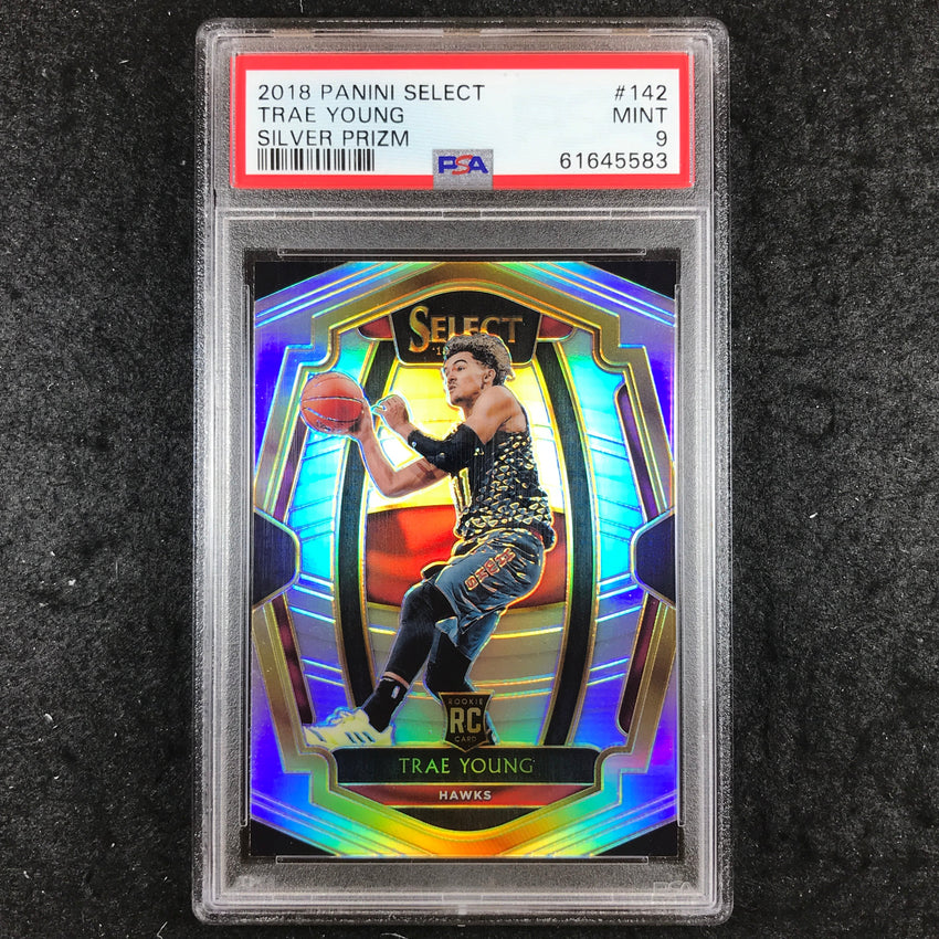 2018 Panini Select TRAE YOUNG Rookie Silver Prizm #142 PSA 9 (583)