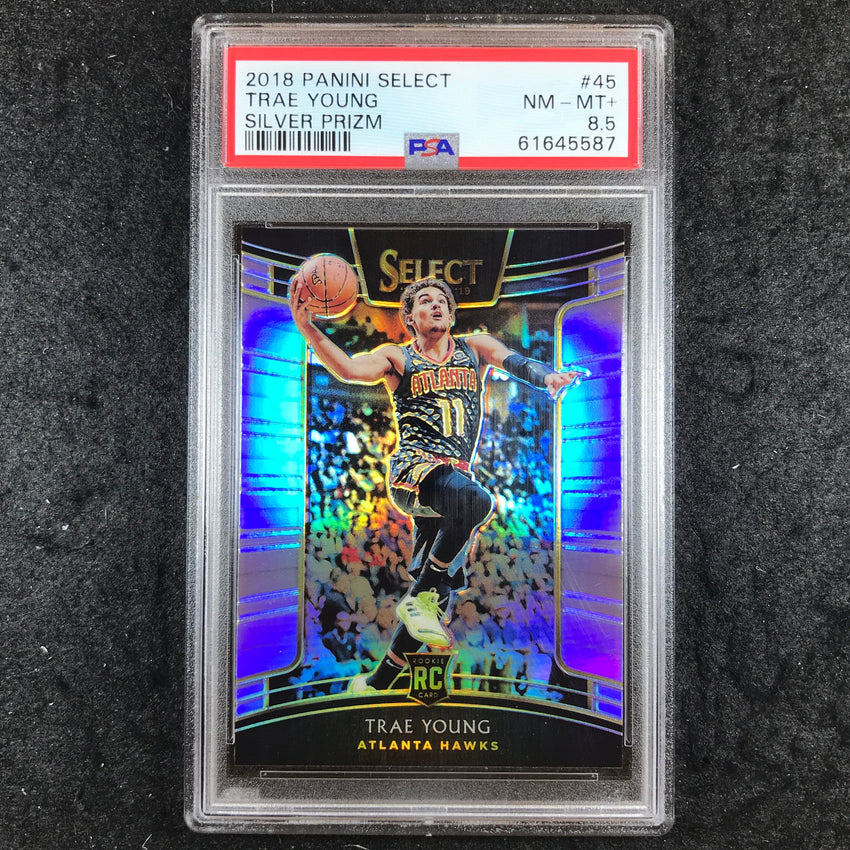 2018 Panini Select TRAE YOUNG Rookie Silver Prizm #45 PSA 8.5 (587)