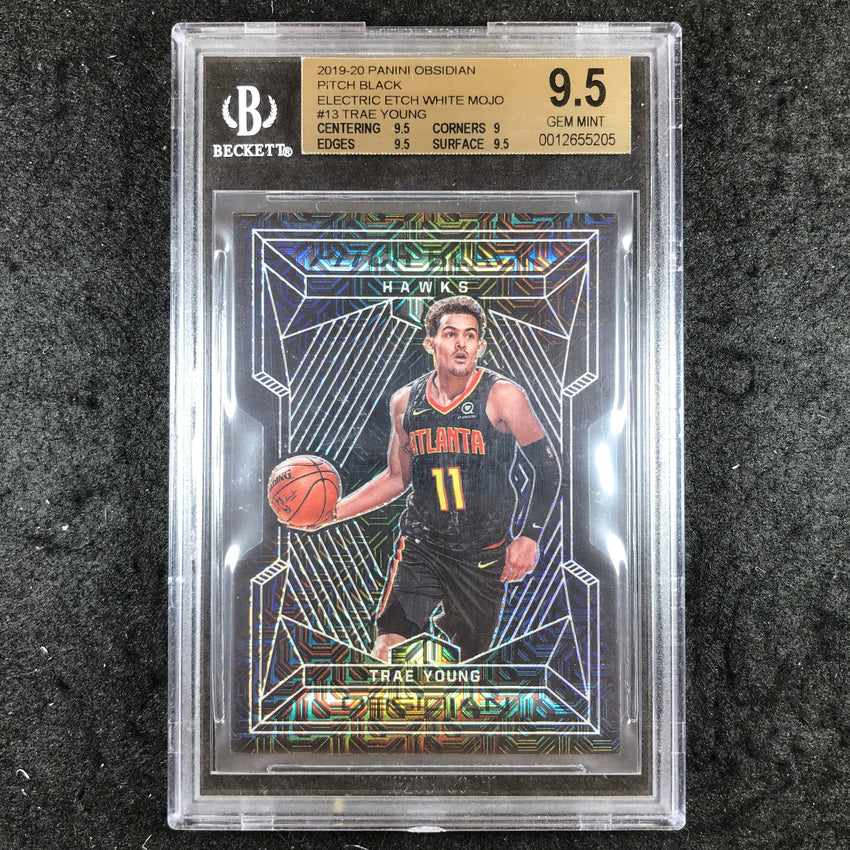 2019 Panini Obsidian TRAE YOUNG Electric Etch White Mojo 1/1 #13 BGS 9.5 (205)