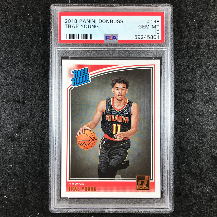 2018 Donruss TRAE YOUNG Rated Rookie Base #198 PSA 10 (801)