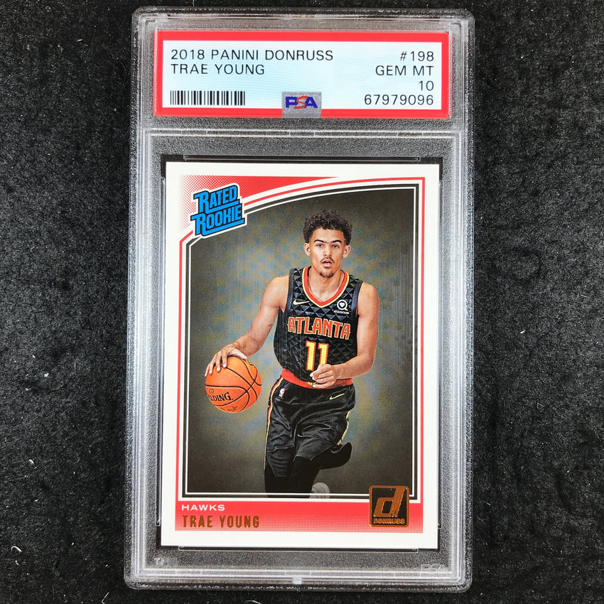 2018 Donruss TRAE YOUNG Rated Rookie Base #198 PSA 10 (096)