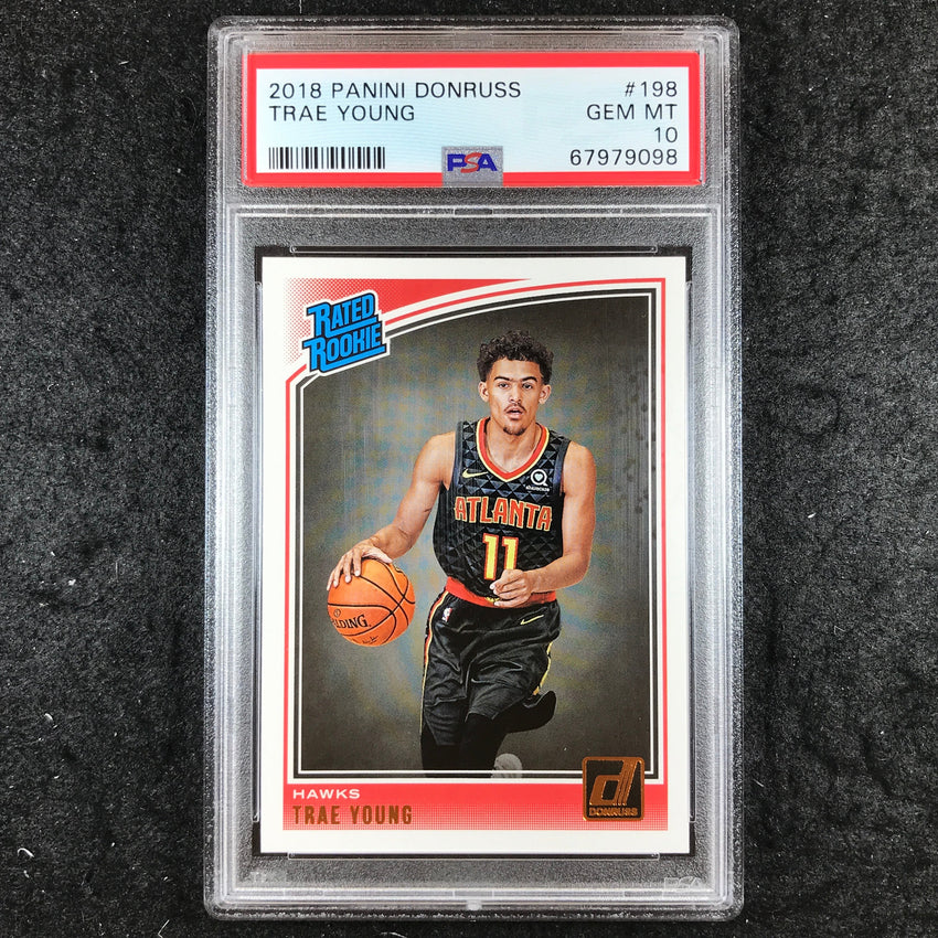 2018 Donruss TRAE YOUNG Rated Rookie Base #198 PSA 10 (098)
