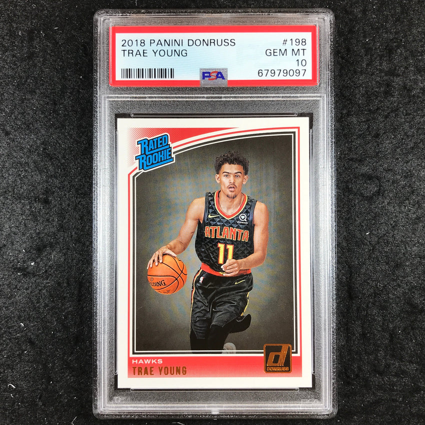 2018 Donruss TRAE YOUNG Rated Rookie Base #198 PSA 10 (097)