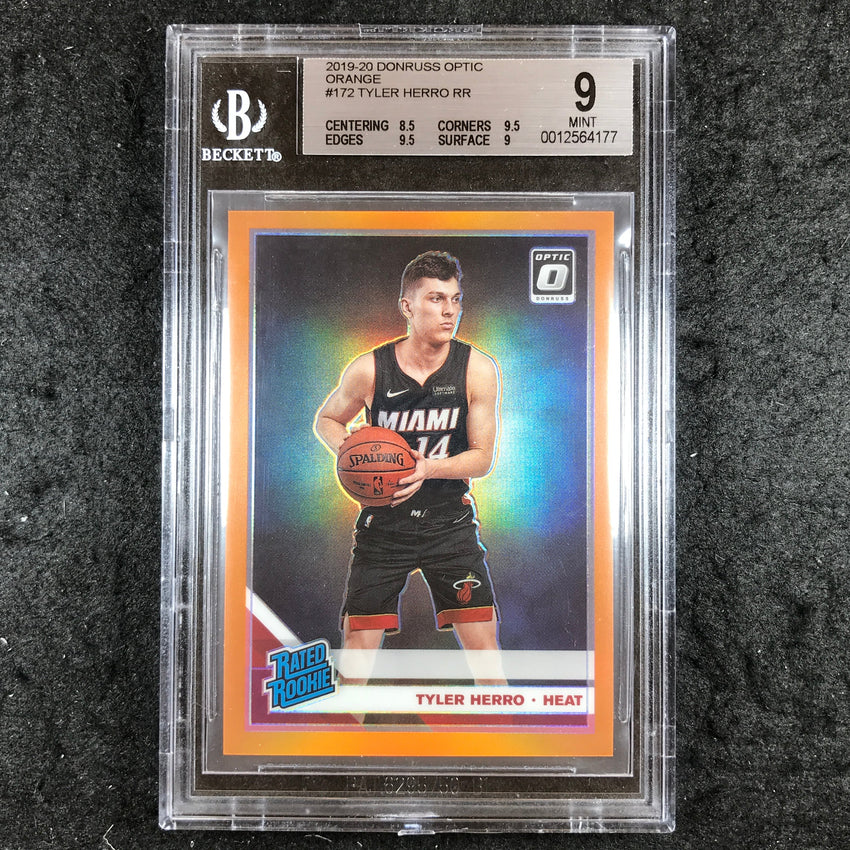 2019 Donruss Optic TYLER HERRO Rated Rookie Orange 93/199 #172 BGS 9 (177)