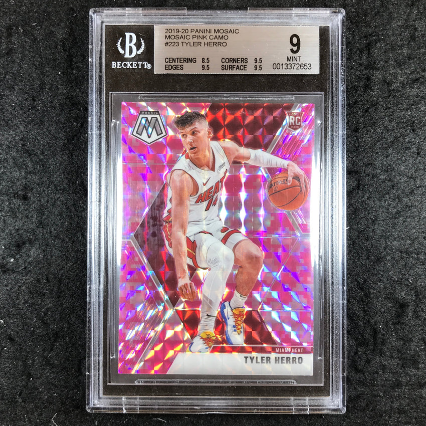 2019 Panini Mosaic TYLER HERRO Rookie Pink Camo #223 BGS 9 (653)