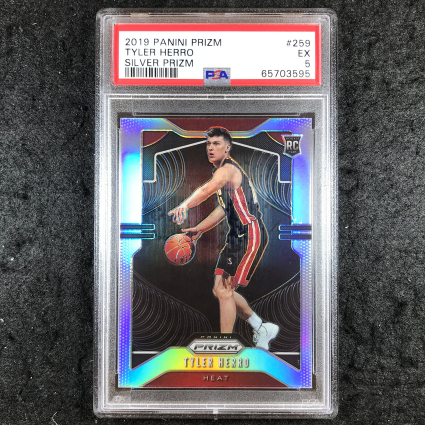 2019 Panini Prizm TYLER HERRO Rookie Silver Prizm #259 PSA 5 (595)