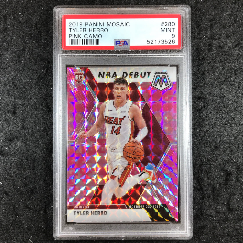 2019 Panini Mosaic TYLER HERRO Rookie Pink Camo #280 PSA 9 (526)
