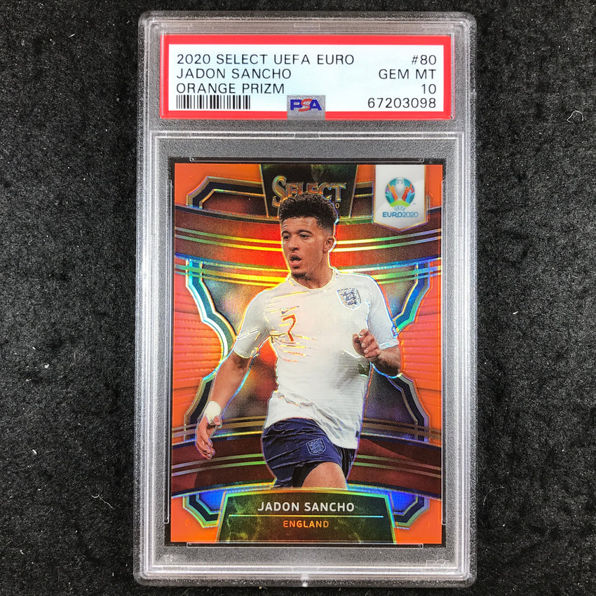 2020 Panini Select UEFA EURO JADON SANCHO Orange 13/125 #80 PSA 10 (098)