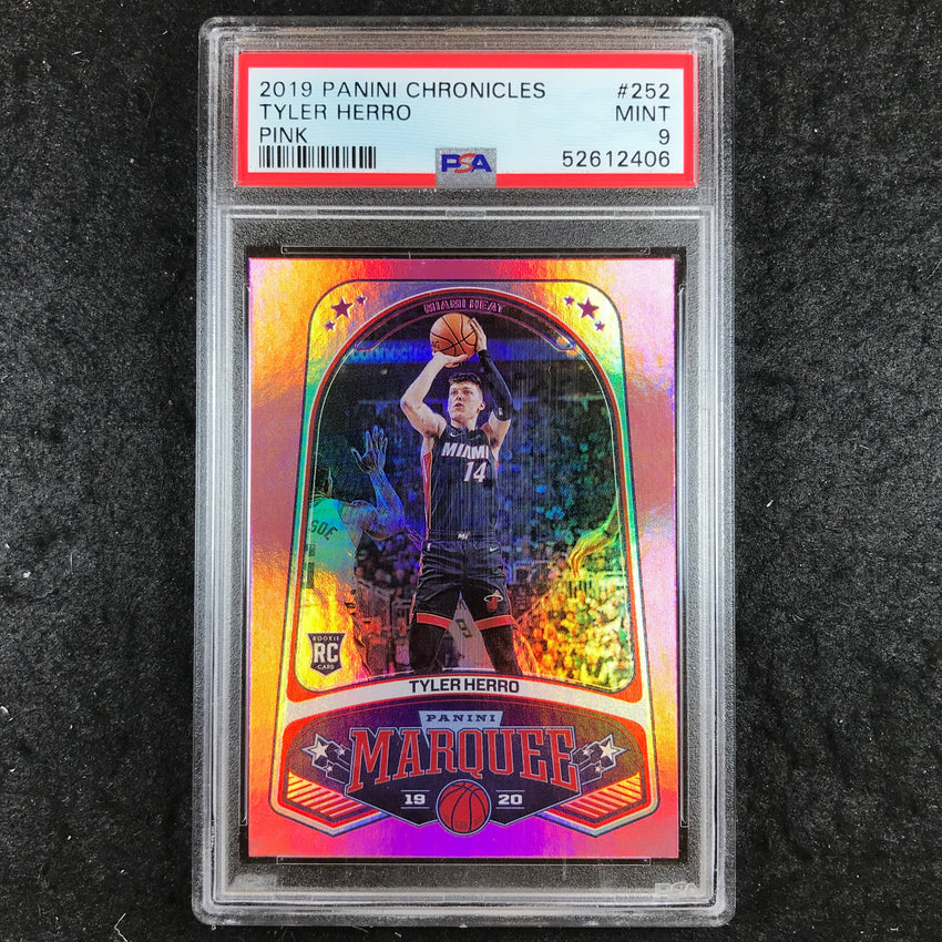 2019 Panini Chronicles TYLER HERRO Rookie Marquee Pink #252 PSA 9 (406)