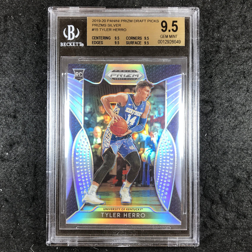 2019 Panini Prizm Draft Picks TYLER HERRO Prizms Silver Rookie #15 BGS 9.5 (649)