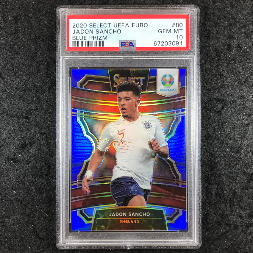 2020 Panini Select UEFA EURO JADON SANCHO Blue 45/225 #80 PSA 10 (091)