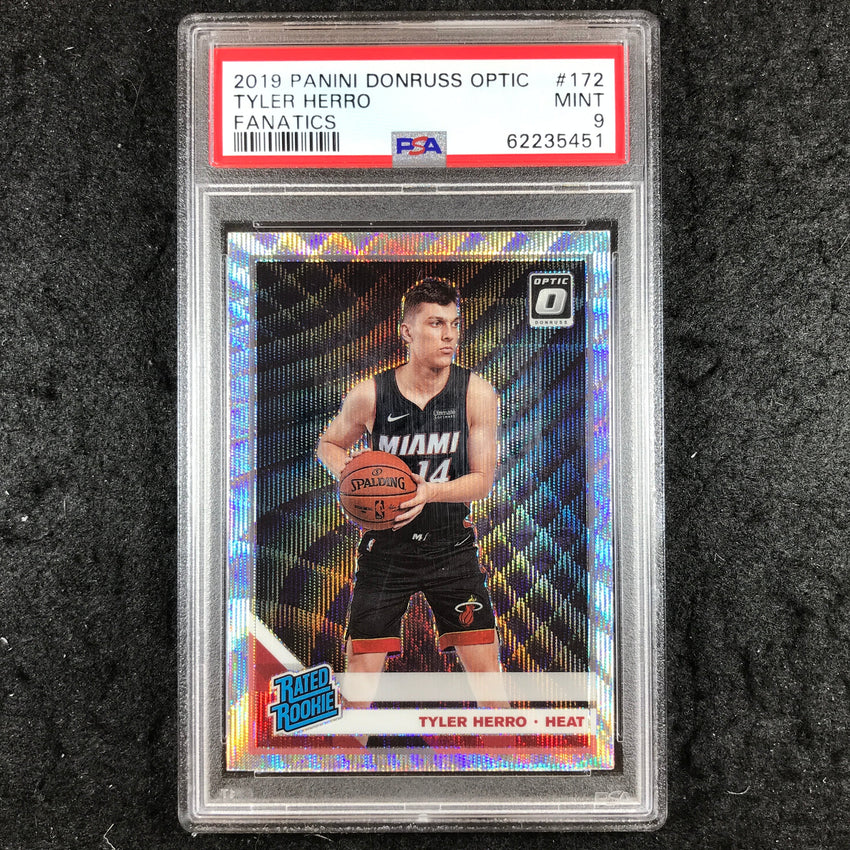 2019 Panini Donruss Optic TYLER HERRO Rated Rookie Fanatics #172 PSA 9 (451)