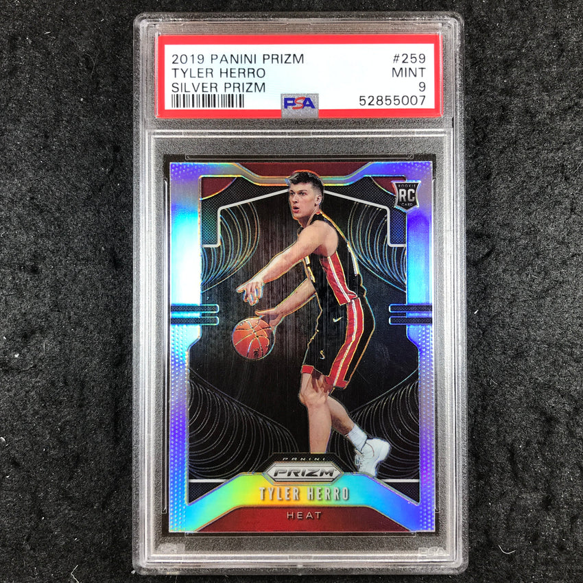 2019 Panini Prizm TYLER HERRO Rookie Silver Prizm #259 PSA 9 (007)