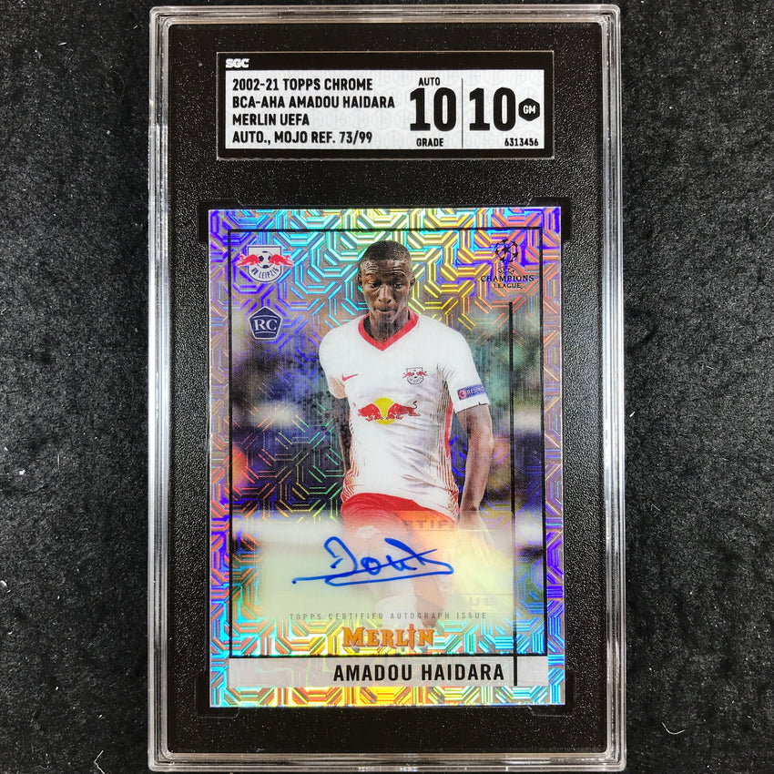 2020 Topps Chrome Merlin AMADOU HAIDARA Rookie Auto Mojo 73/99 SGC 10/10 (456)