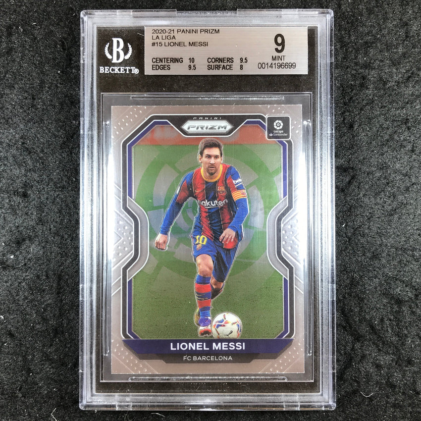 2020 Panini Prizm La Liga LIONEL MESSI #15 BGS 9 (699)