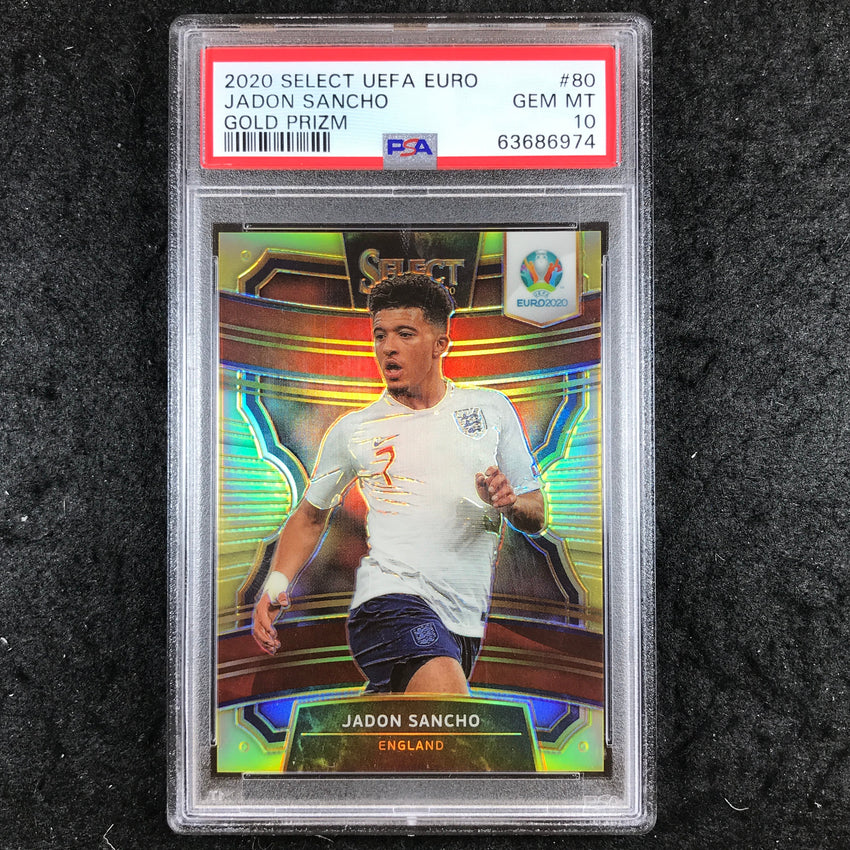 2020 Panini Select UEFA Euro JADON SANCHO Gold 9/10 #80 PSA 10 (974)