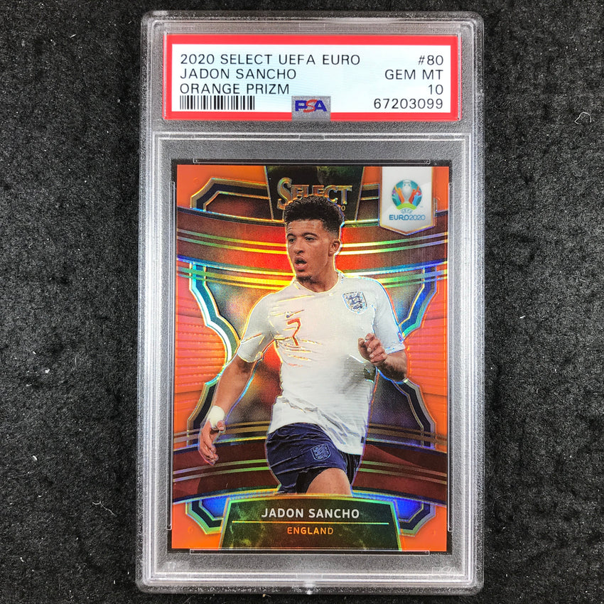 2020 Panini Select UEFA EURO JADON SANCHO Orange 42/125 #80 PSA 10 (099)
