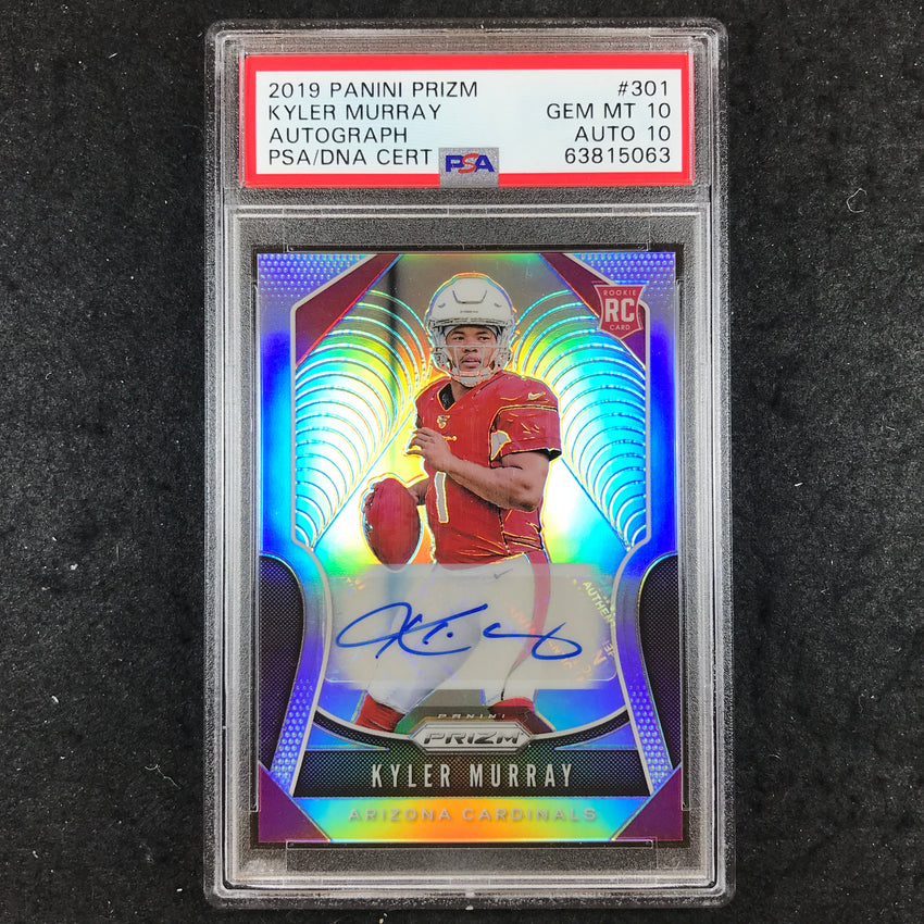2019 Panini Prizm KYLER MURRAY Rookie Autograph #301 PSA 10/10 (063)