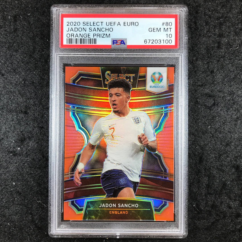 2020 Panini Select UEFA EURO JADON SANCHO Orange 84/125 #80 PSA 10 (100)