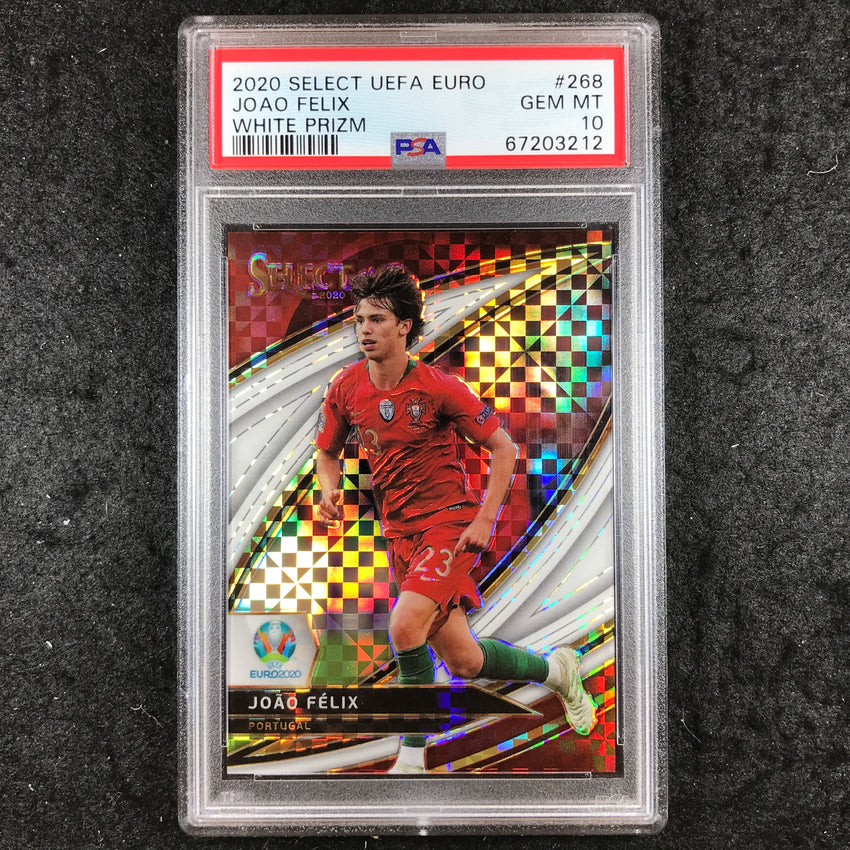 2020 Panini Select UEFA EURO JOAO FELIX White Prizm 57/60 #268 PSA 10 (212)