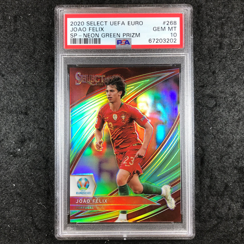 2020 Panini Select UEFA EURO JOAO FELIX SP Neon Green 93/149 #268 PSA 10 (202)