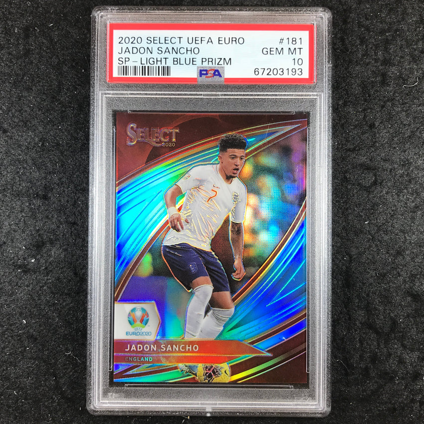 2020 Panini Select UEFA EURO JADON SANCHO SP Light Blue 14/175 #181 PSA 10 (193)