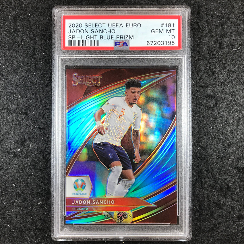 2020 Panini Select UEFA EURO JADON SANCHO Light Blue 110/175 #181 PSA 10 (195)