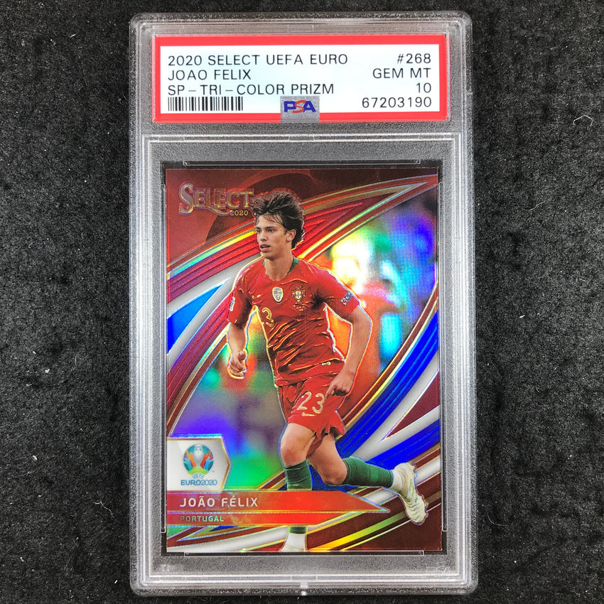 2020 Panini Select UEFA EURO JOAO FELIX SP Tri-Color Prizm #268 PSA 10 (190)