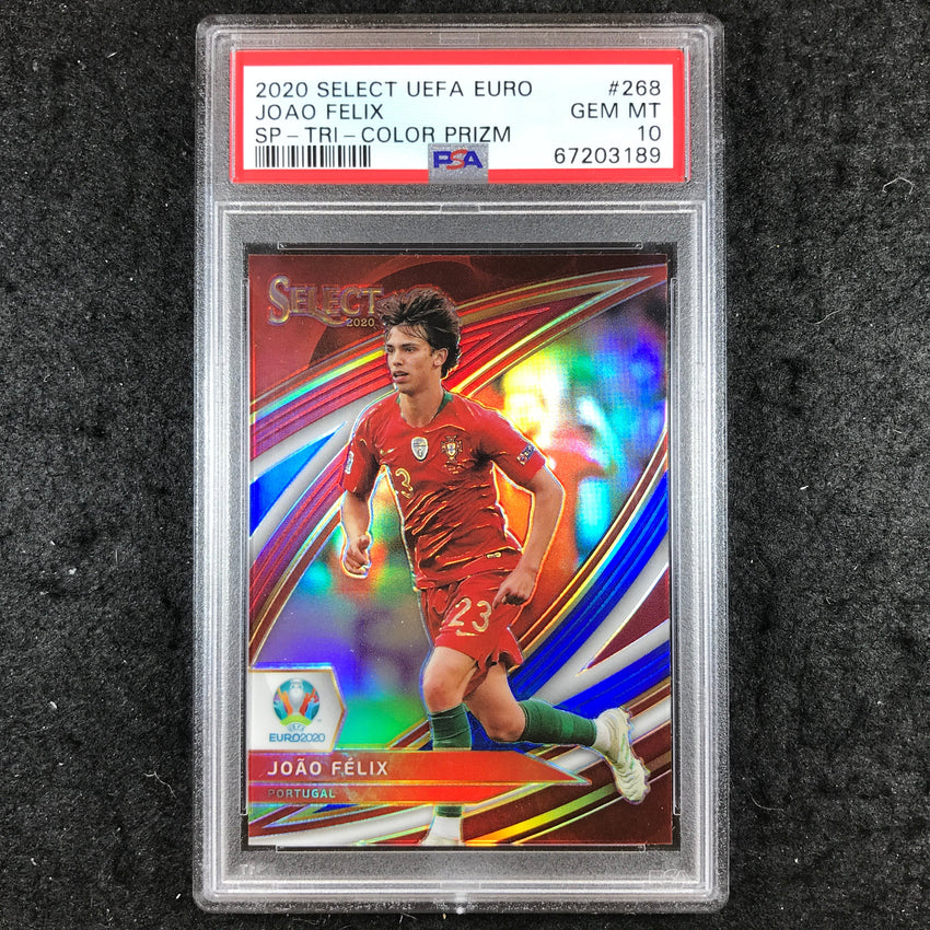 2020 Panini Select UEFA EURO JOAO FELIX SP Tri-Color Prizm #268 PSA 10 (189)