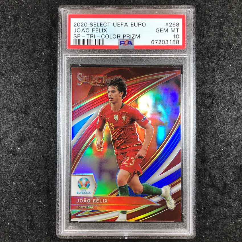 2020 Panini Select UEFA EURO JOAO FELIX SP Tri-Color Prizm #268 PSA 10 (188)